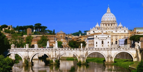 Bridge Across the River Tiber