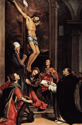 St. Thomas Aquinas before the Crucifix
